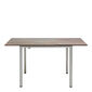 Portland Stainless Steel Extending Table 90-140 x 90, with HPL top Patina Grey-Brown