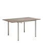 Portland Stainless Steel Extending Table 90-140 x 90, with HPL top Patina Grey-Brown