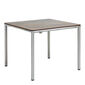 Portland Stainless Steel Extending Table 90-140 x 90, with HPL top Patina Grey-Brown