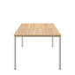 Portland Table Stainless Steel 220 x 100, with teak top