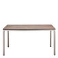 Portland Stainless Steel Table 140 x 90, with HPL top Patina Grey-Brown