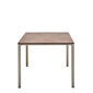 Portland Stainless Steel Table 140 x 90, with HPL top Patina Grey-Brown