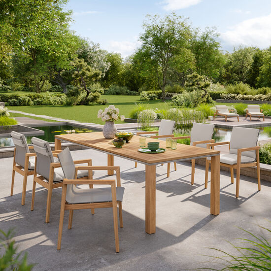 Portland Extending Table 240-300 x 100, Teak