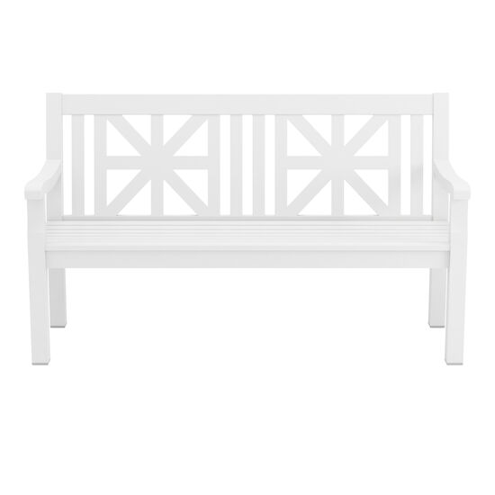 White timber bench deals seat