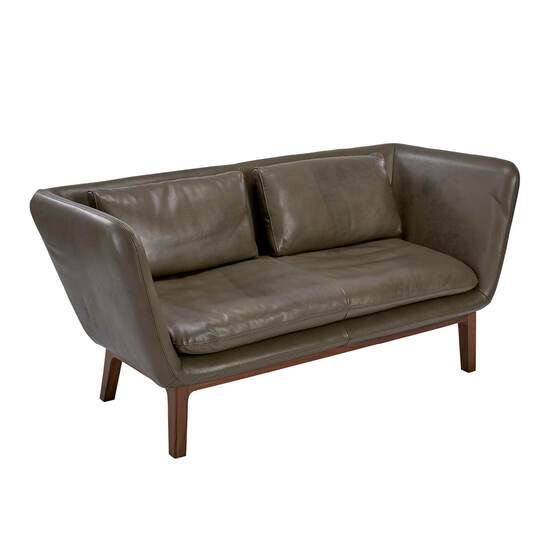 Hamilton Leather Sofa, Grey