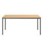 Portland Table Graphite 165 x 90 with teak top