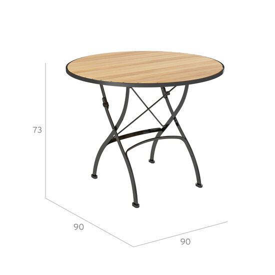 Fontenay Folding Table Ø 90, Teak