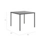 Portland Table Graphite 90 x 90, with HPL top Stone