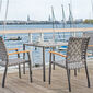 Portland Table Graphite 90 x 90, with HPL top Stone