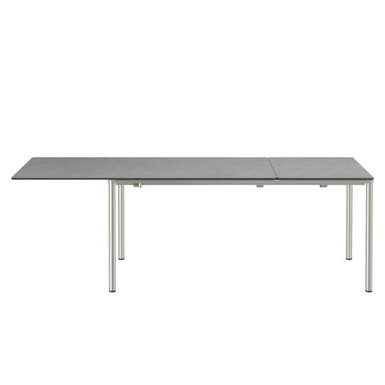 Portland Stainless Steel Extending Table 165-225 x 90, with HPL top Stone