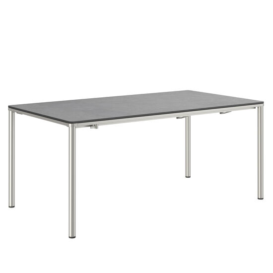 Portland Stainless Steel Extending Table 165-225 x 90, with HPL top Stone