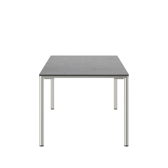 Portland Stainless Steel Extending Table 165-225 x 90, with HPL top Stone