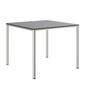 Portland Table Stainless Steel 90 x 90, with HPL top Stone