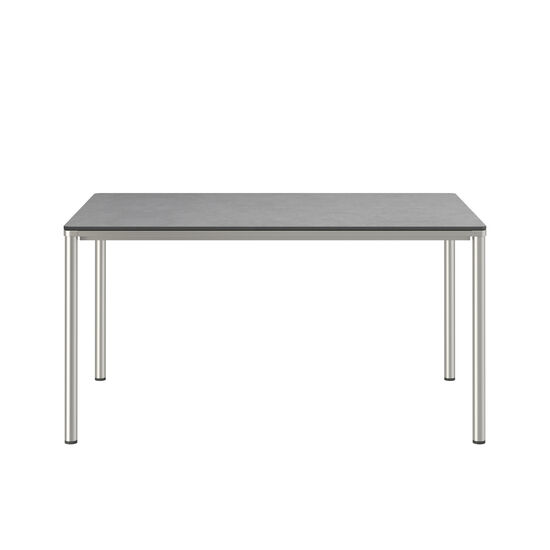 Portland Table Stainless Steel 140 x 90, with HPL top Stone