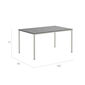Portland Table Stainless Steel 140 x 90, with HPL top Stone
