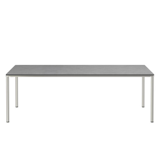 Portland Table Stainless Steel 220 x 100, with HPL top Stone