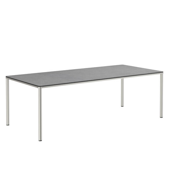 Portland Table Stainless Steel 220 x 100, with HPL top Stone