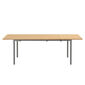 Portland Extending Table Graphite 165-225 x 90 with teak top