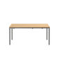 Portland Extending Table Graphite 165-225 x 90 with teak top