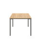 Portland Extending Table Graphite 165-225 x 90 with teak top