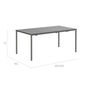 Portland Extending Table Graphite 165-225 x 90, with HPL top Shade