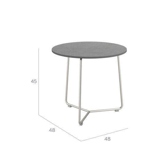 Pan Side Table Stainless Steel Ø 48, HPL Shade