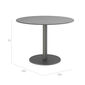 Ronda Single-Pedestal Table Graphite Ø 100 with HPL Shade top