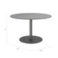 Ronda Single-Pedestal Table Graphite Ø 120 with HPL Shade top