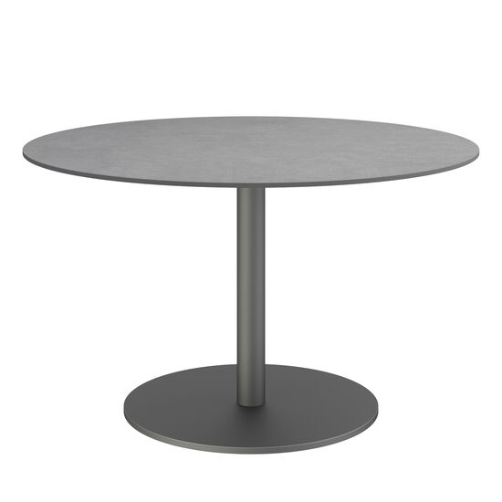 Ronda Single-Pedestal Table Graphite Ø 120 with HPL Shade top