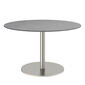 Ronda Single-Pedestal Table Stainless Steel Ø 120 with HPL Stone top