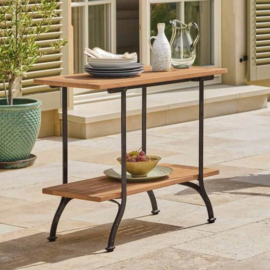 Outdoor console clearance table metal