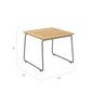 Pan Side Table Graphite 48 x 48, Teak