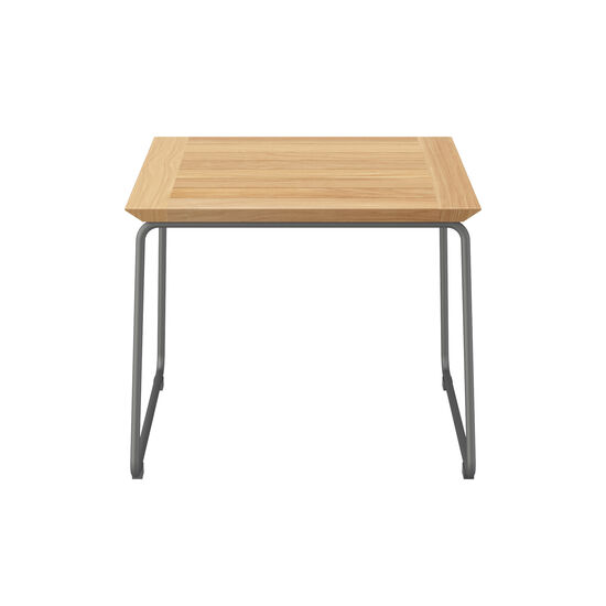 Pan Side Table Graphite 48 x 48, Teak