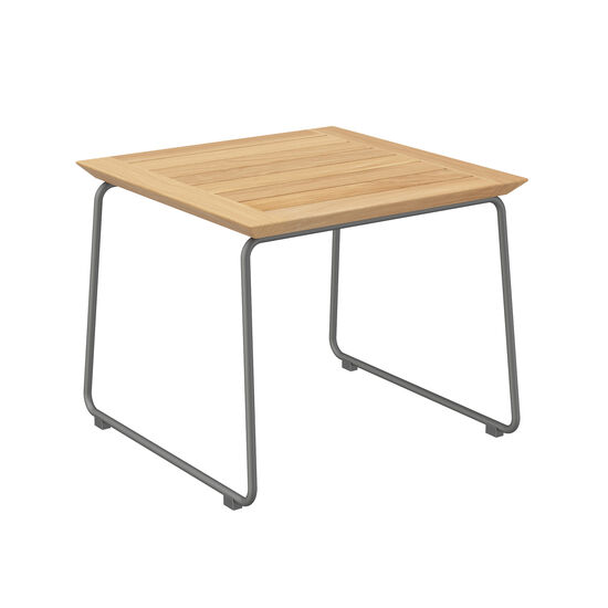 Pan Side Table Graphite 48 x 48, Teak