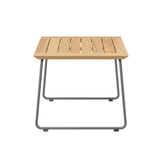 Pan Side Table Graphite 48 x 48, Teak