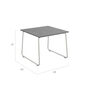 Pan Side Table Stainless Steel 48 x 48 HPL Shade