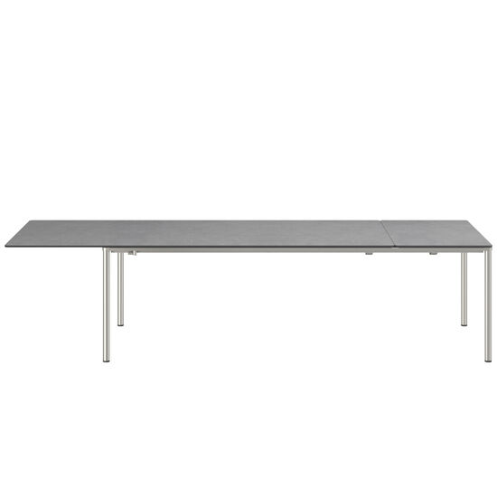 Portland Stainless Steel Extending Table 240-300 x 100, with HPL top Stone