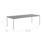 Portland Stainless Steel Extending Table 240-300 x 100, with HPL top Stone