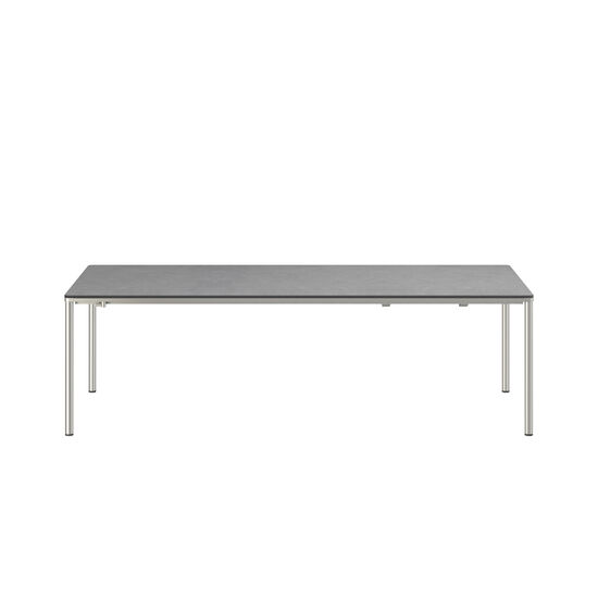 Portland Stainless Steel Extending Table 240-300 x 100, with HPL top Stone