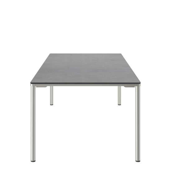 Portland Stainless Steel Extending Table 240-300 x 100, with HPL top Stone