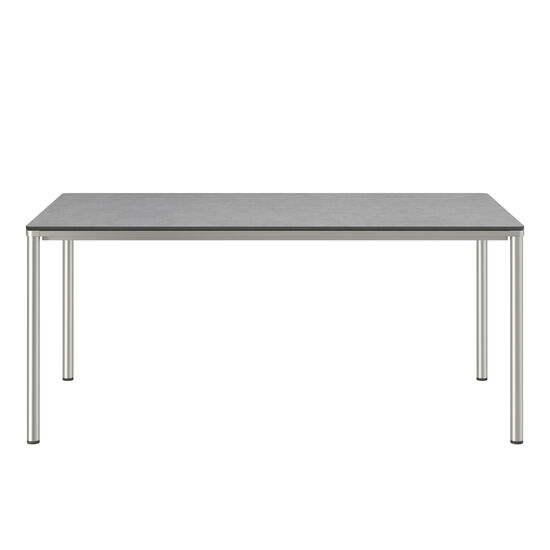 Portland Table Stainless Steel 165 x 90, with HPL top Stone