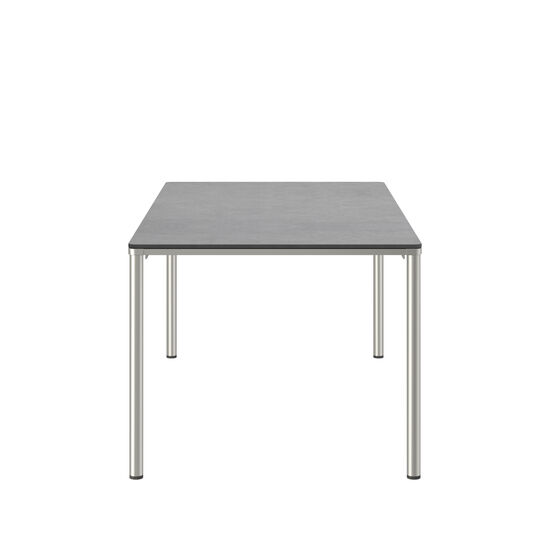 Portland Table Stainless Steel 165 x 90, with HPL top Stone