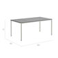 Portland Table Stainless Steel 165 x 90, with HPL top Stone