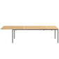Portland Extending Table Graphite 240-300 x100 with teak top