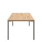 Portland Extending Table Graphite 240-300 x100 with teak top