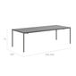 Portland Extending Table Graphite 240-300 x100 with HPL top Shade