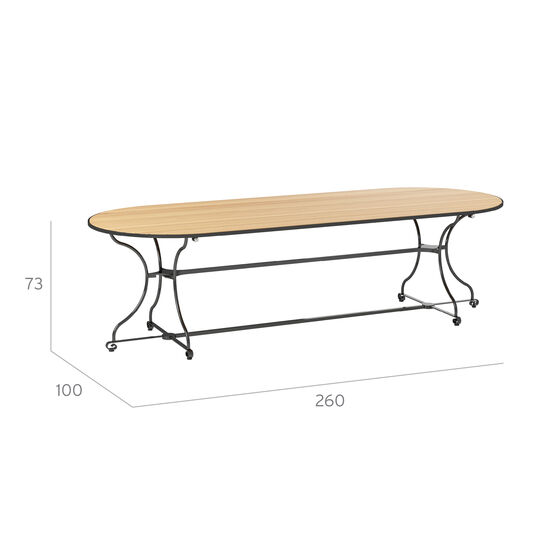 Fontenay Oval Table 260 x 100, Teak