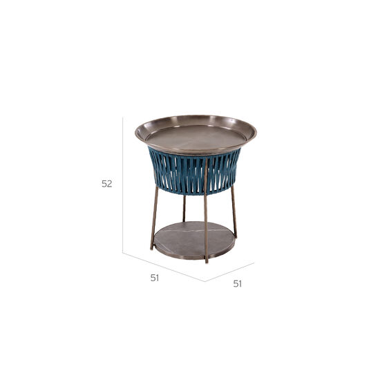 Temper Side Table Ceramic Teal