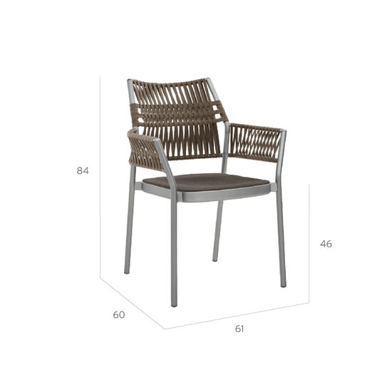 Temper Armchair Greybrown