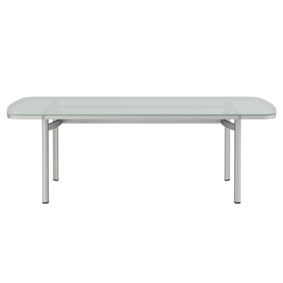 Temper Table Anodised 220 x 100 with glass top